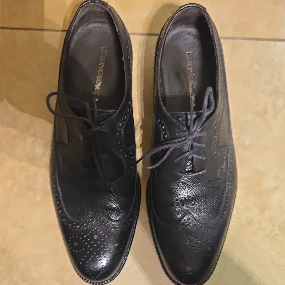 Bruno Magli 10.5 M Black Men's Brogue Oxfords